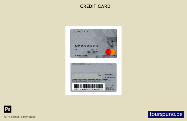 lista para imprimir la plantilla de mastercard de Hong Kong Global Cash